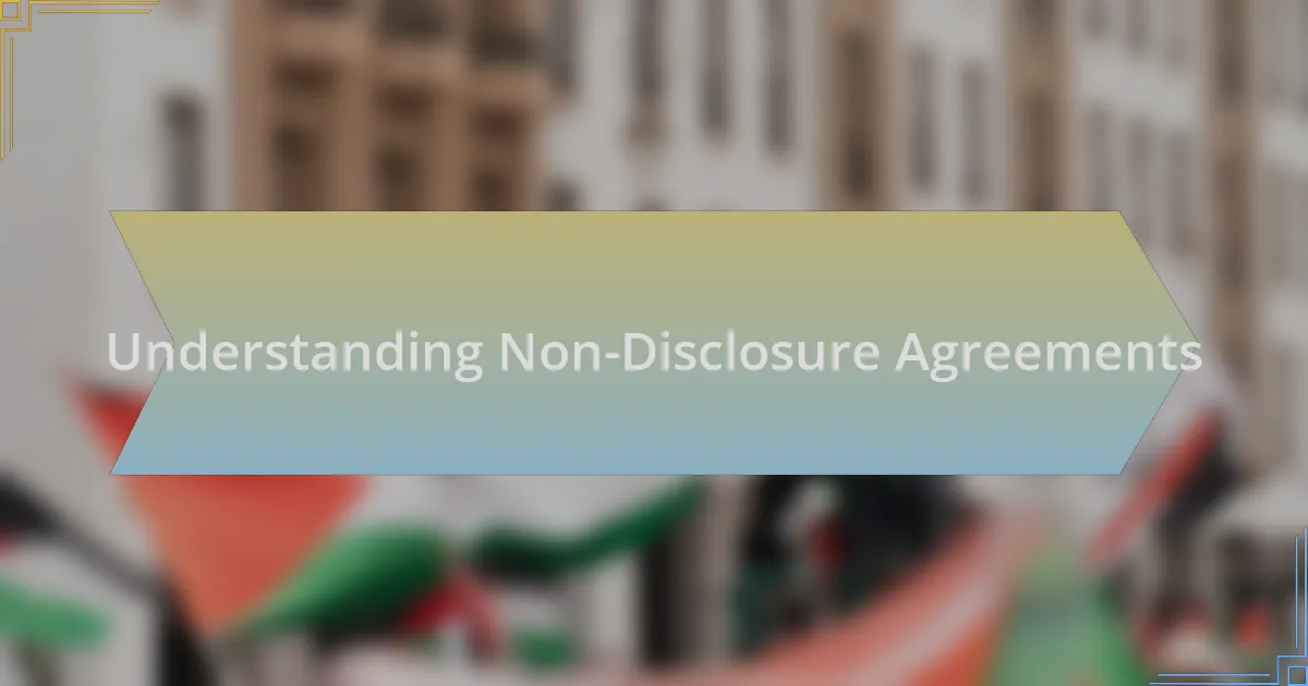 Understanding Non-Disclosure Agreements